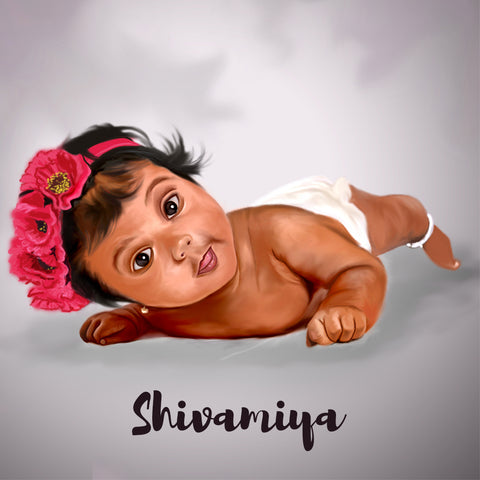 Baby Portait Painting