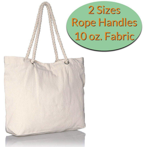 Canvas Tote Bags Bulk - Canvas Tote Bags with Rope Handles - RP260