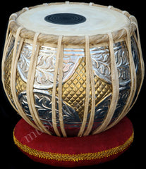 SANSKRITI MUSICALS Tabla Set - Twin Color Brass Bayan 3 KG - Sheesham Dayan - FD