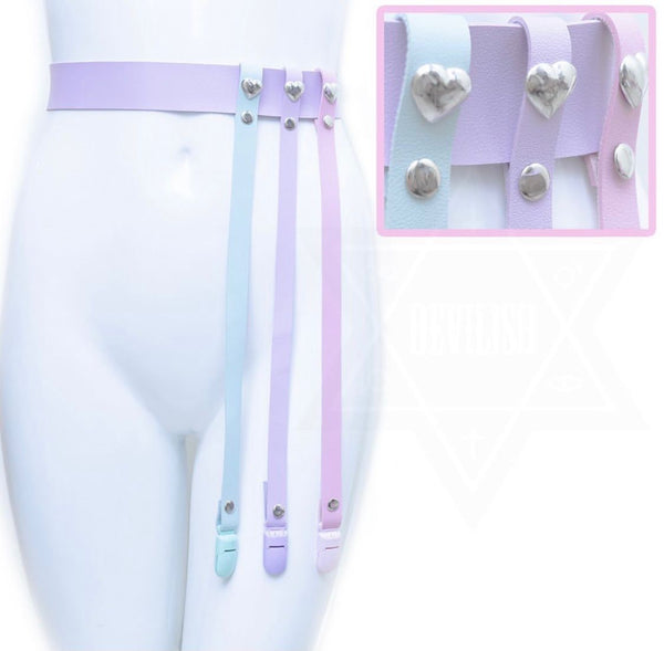 pastel garter belt