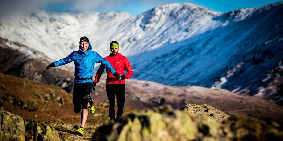 running in the Lake District national park England UK