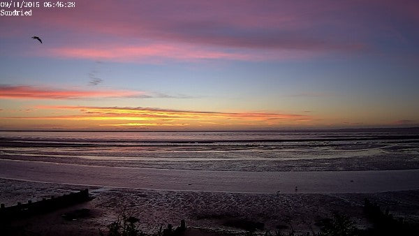 Sunrise Photos at East Beach from Sundried webcam