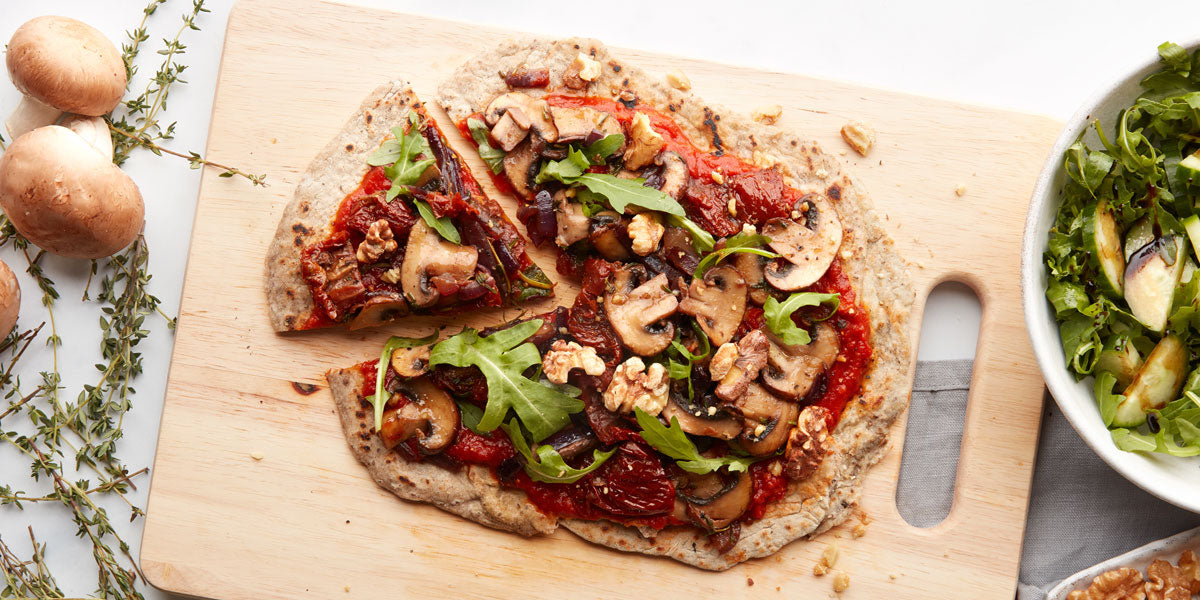 Vegan buckwheat pizza Veganuary recipe idea