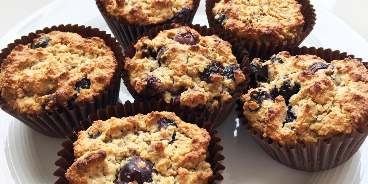vegan protein blueberry muffins