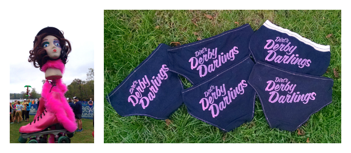 Dirt's Derby Darlings' mascot and undies!