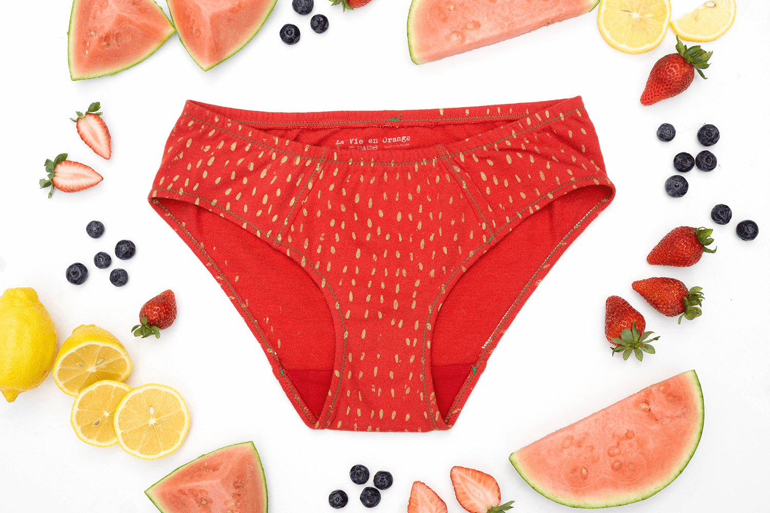 Strawberry Handmade Underwear by La Vie en Orange | korijock.com