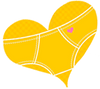 Yellow heart underwear | La Vie en Orange