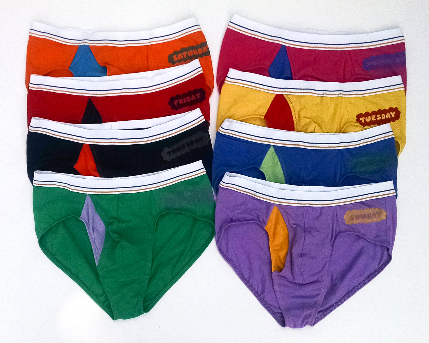 Men's Days of the Week Underwear by La Vie en Orange at korijock.com