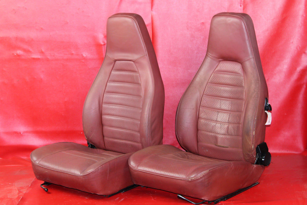 Porsche 911 3.0 Turbo Carrera Lobster Red Leather Seat Set – dC Automotive