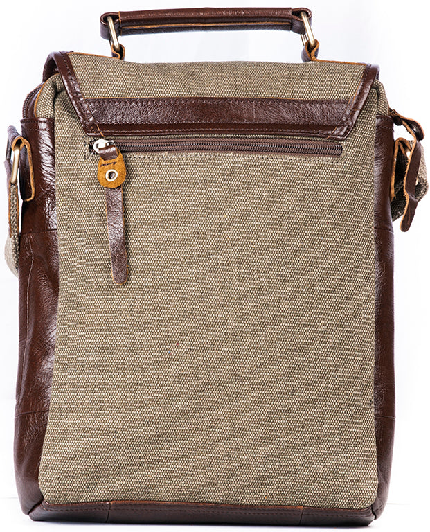 tweed and leather bag