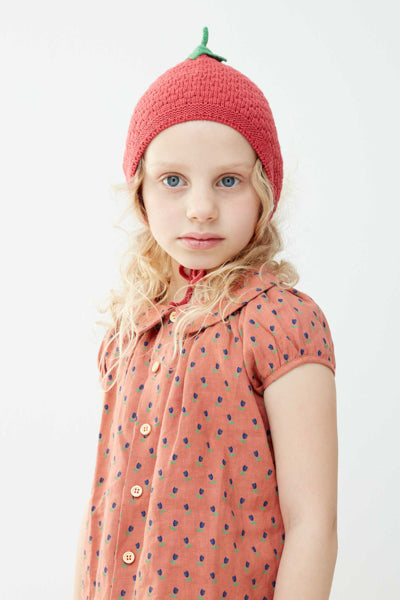 Oeuf Kids Tops Ss Blouse Rust Tulips Ever Simplicity