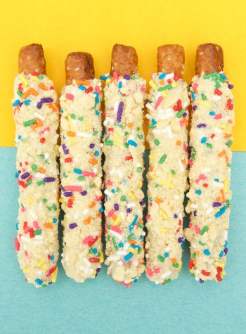 Birthday Cake Pretzels | Sweet Treat for a Birthday Gift Package