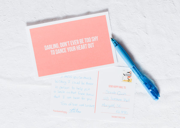 Darling free encouragement card for perfect happy mail