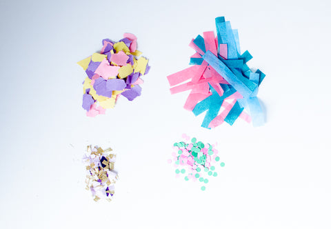 fours ways to make handmade confetti