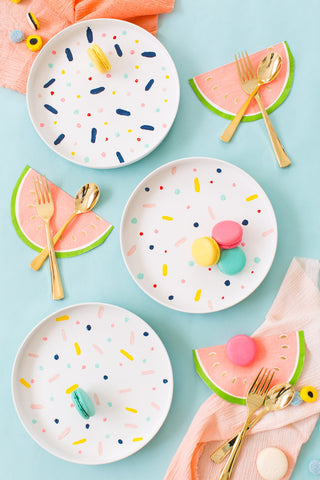 DIY Confetti Chargers