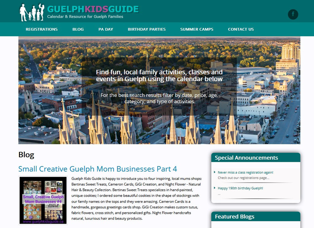 Guelph Kids Guide - NIGHT FLOWER - Creative Mom Businesses Feature