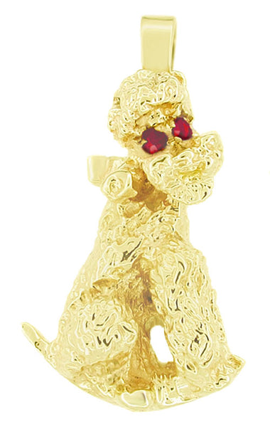 gold poodle necklace