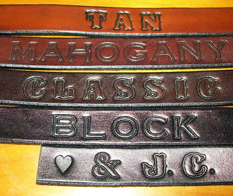 Leather Name Wristbands