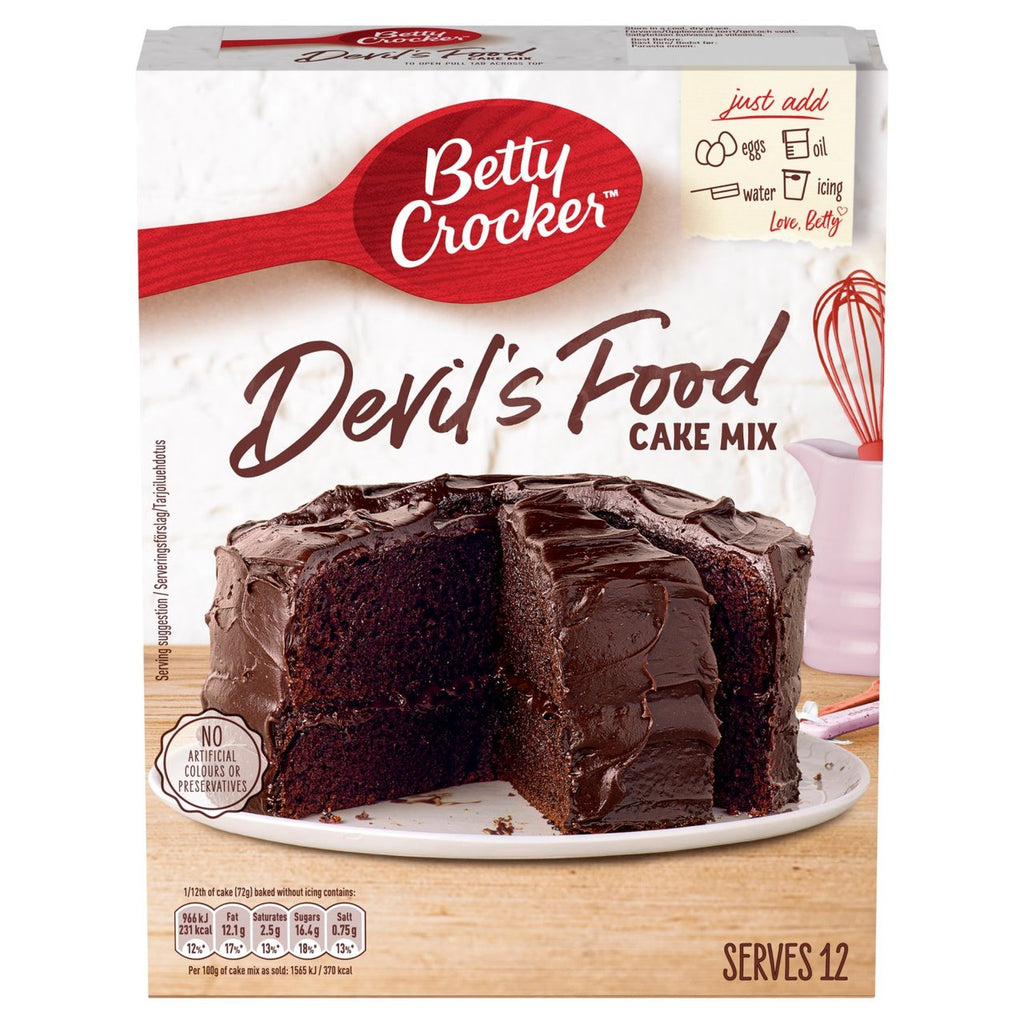 skøn matchmaker Tarif Betty Crocker Devil's Food Chocolate Cake Mix 425g | British Online