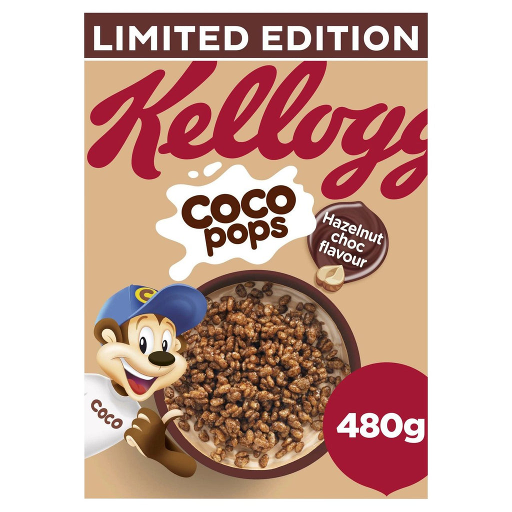 Kellogg's Coco Pops Chocolate Hazelnut Cereal 480g British Online