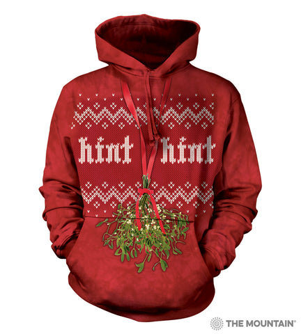 Hoodie Adult Unisex Sweatshirt Mistletoe Hint Hint