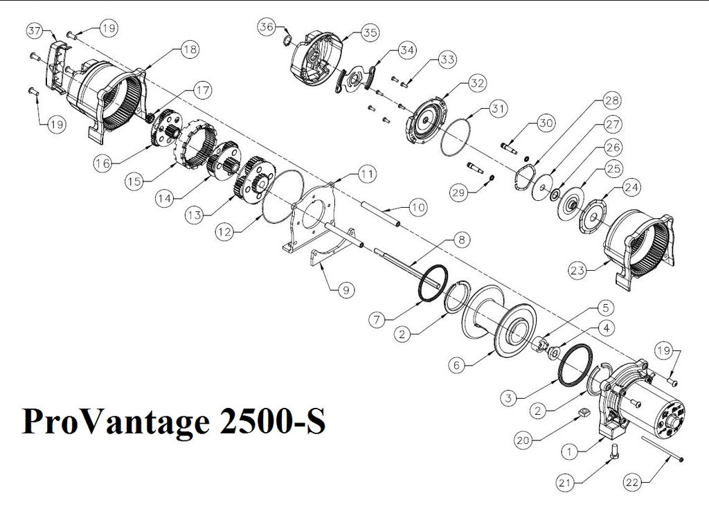 PV2500s parts diagram