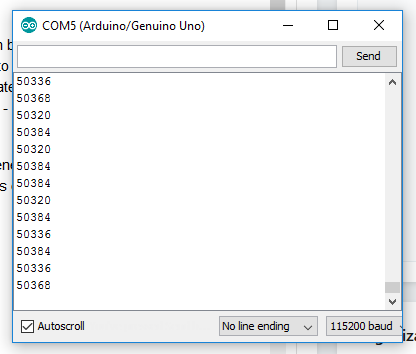 Serial port data