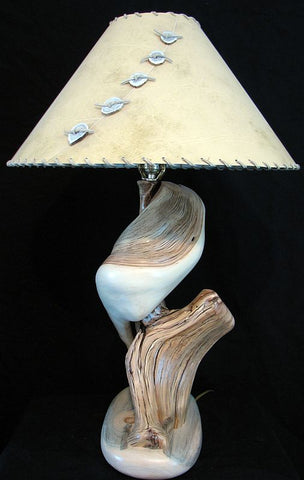 rustic wooden lamp