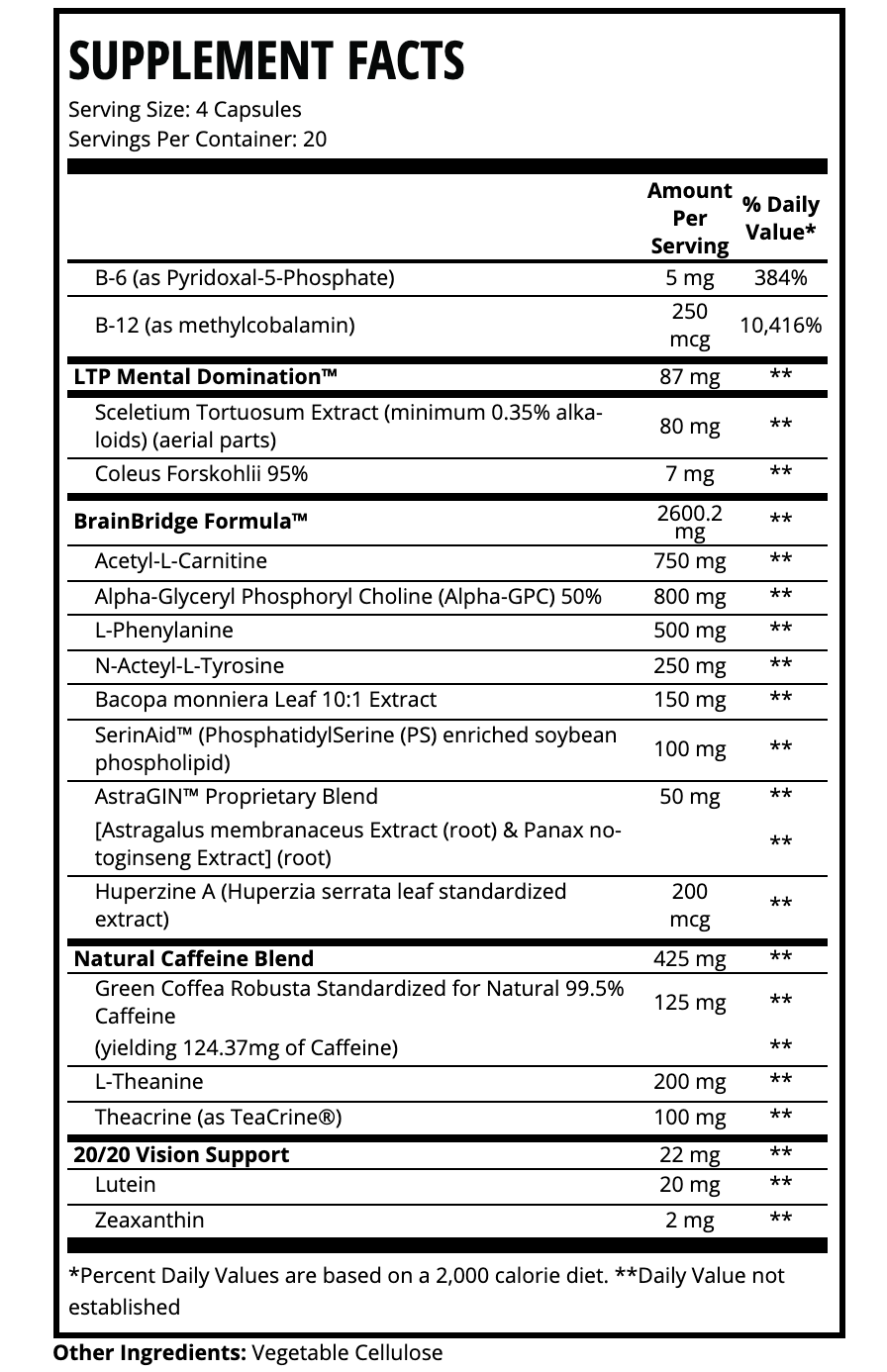 MAN Sports Brain Bridge Capsules