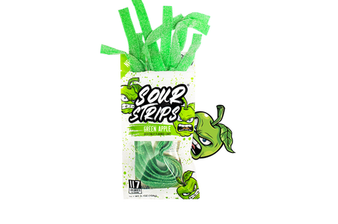 Sour Strips Candy Green Apple Maxx Chewning