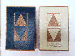 Alphabeta Concertina - wood boards - Ron King Studio - Alphabet Series