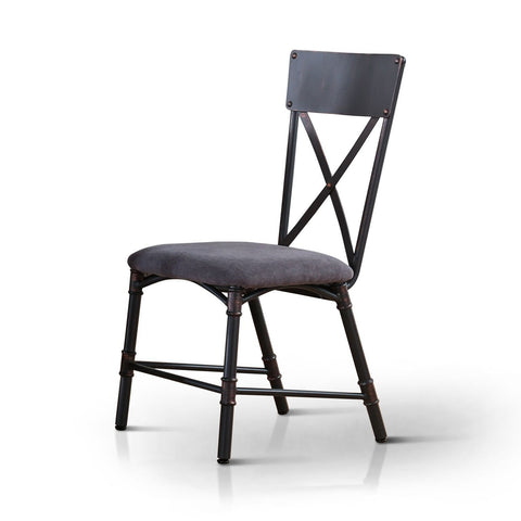 Set of 2 Donnely Industrial Cross-Back Dining Chairs - Bar Stool Co.