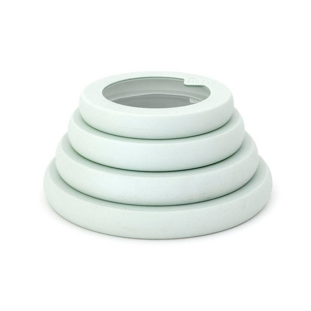Food Huggers - Food Huggers Lids Set/4 Soft White (XS,S,M,L)