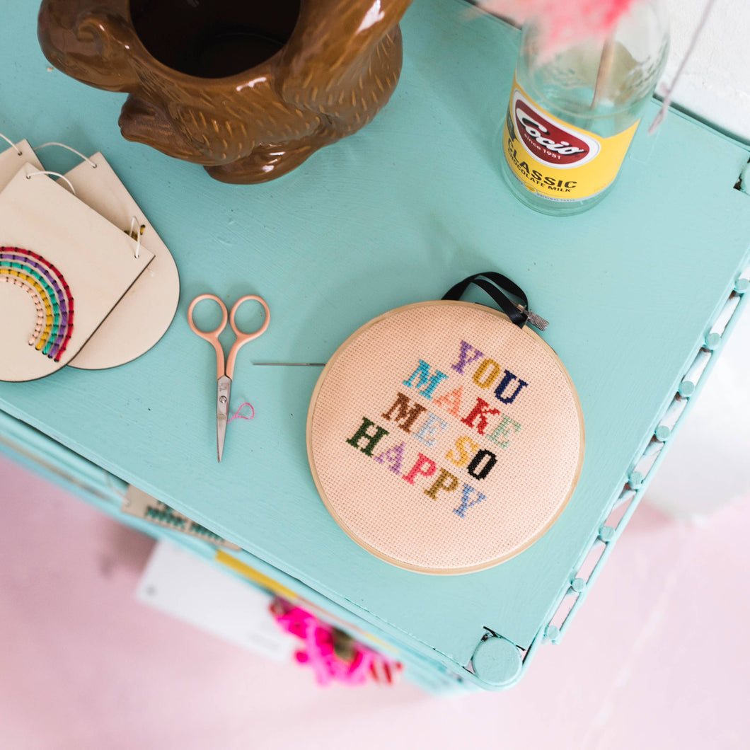 Cotton Clara - You Make Me So Happy Cross Stitch Kit