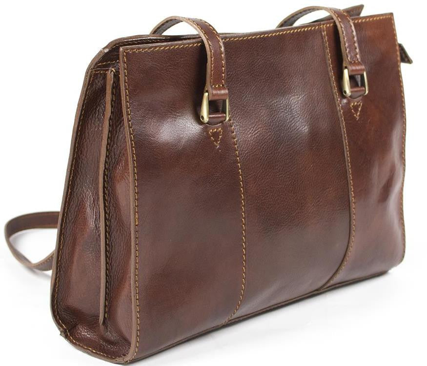 Italian Leather Ladies Business Shoulder Bag Handbag - Rivello Leather