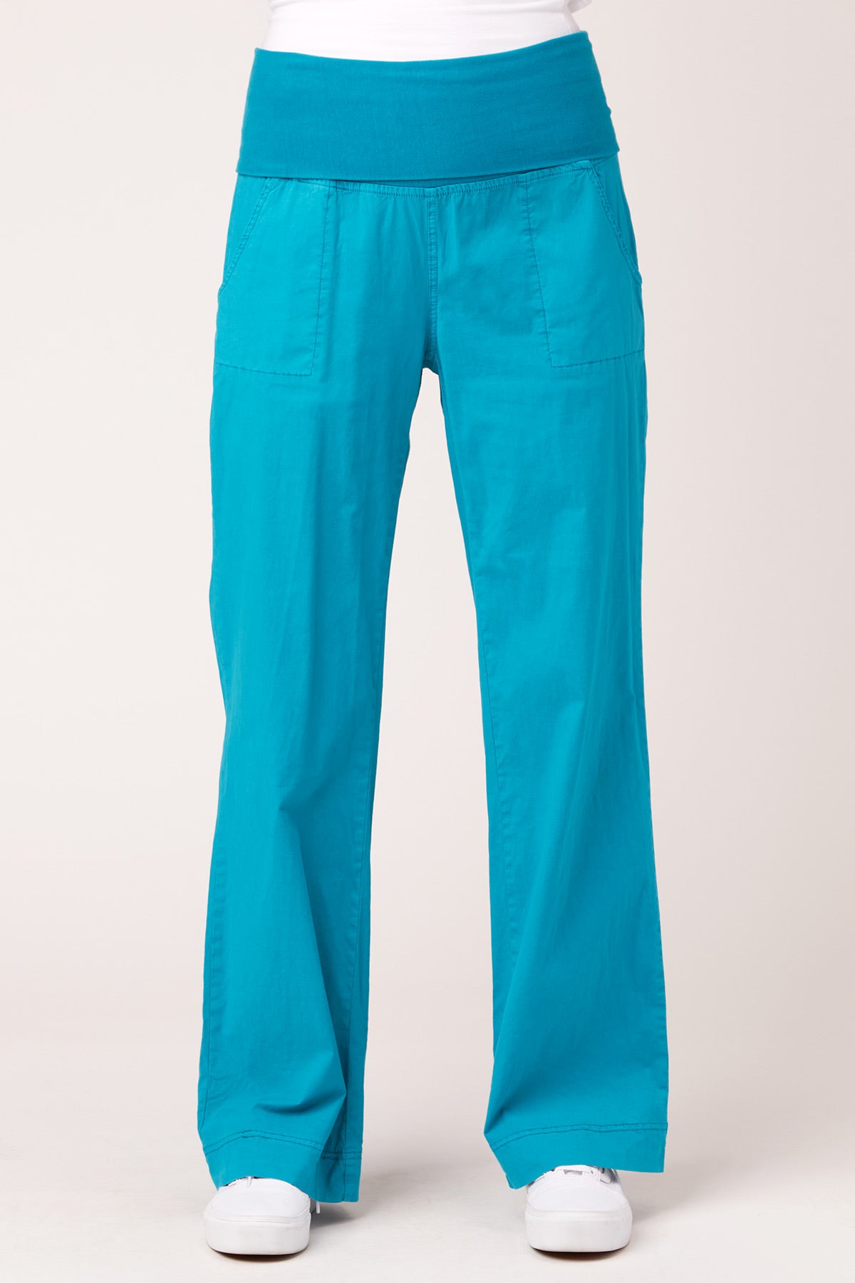 Wearables 4-pocket Fold Over Pant In Blue