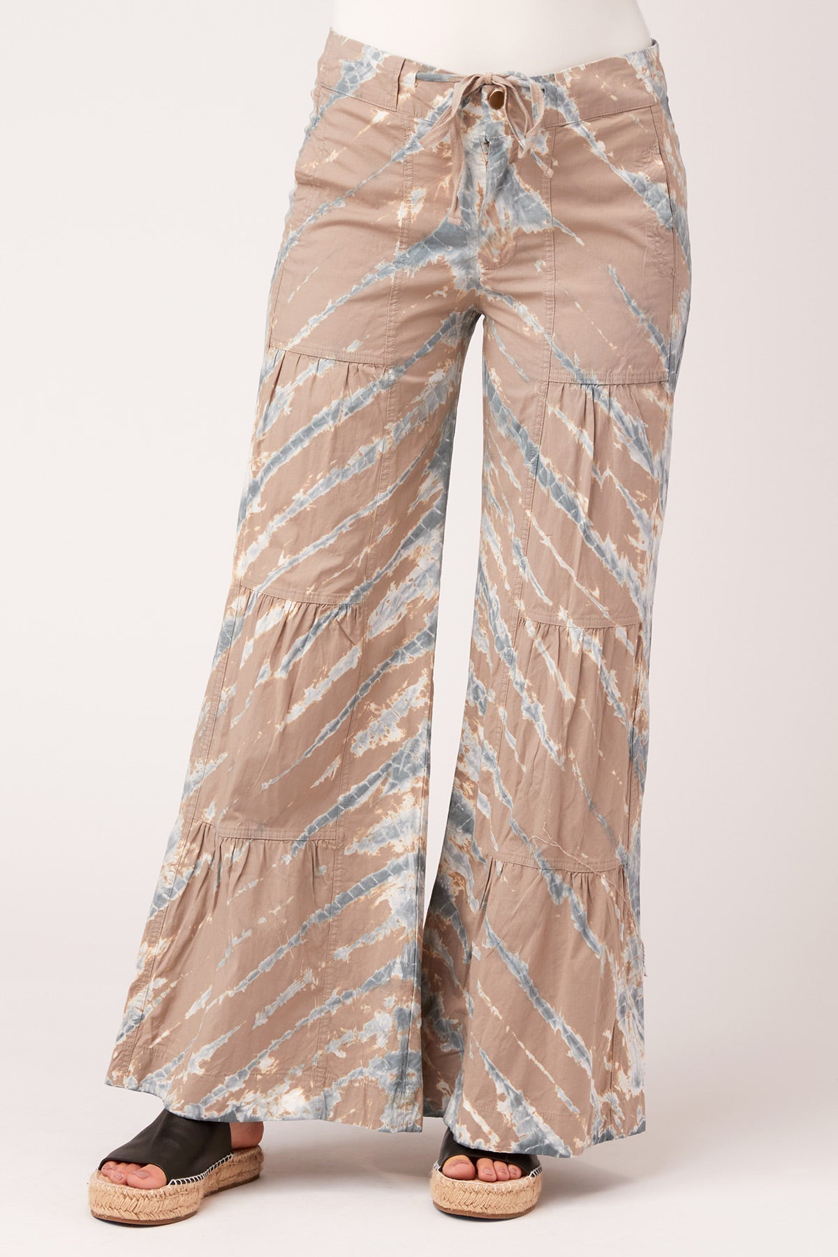 Wearables Terraced Wide Leg Pant In Beige