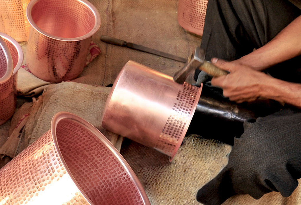 Copper hand hammered craftsmenship