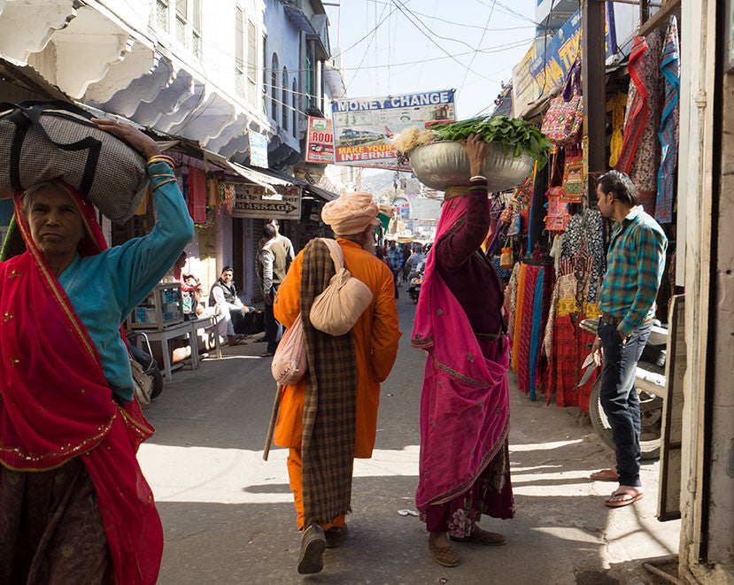 Pushkar Main Street Locals Shopping