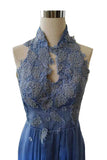 Sale: Private Label - Light Blue Cheongsam Neck Dress