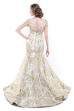 Monica Ivena - Buy: Golden Pearl Jacquard Gown-The Dresscodes - 2