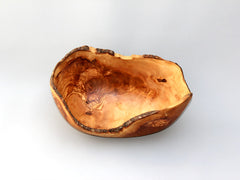 Natural Edges Olive Wood Rustic fruit bowl / Wooden rustic fruit bowl without handle