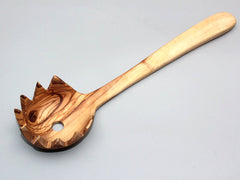FREE SHIPPING, Olive Wood Pasta Server, Wooden Spaghetti Spoon - 11.8 inches / 30cm