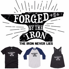 Forged by the Iron weightlifting shirts