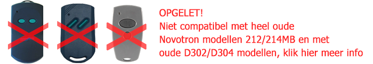 Novoferm Novotron oude modellen waarschuwing