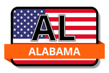 Alabama State Flags Stickers
