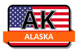 Alaska State Flags Stickers