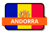 Andorra State Flags Stickers