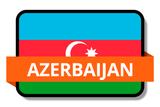 Azerbaijan State Flags Stickers
