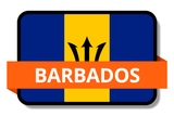 Barbados State Flags Stickers
